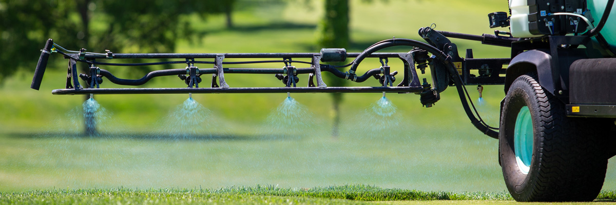 spray rig on a golf course